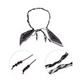 thumbnail image 4 of Cinturón de cintura ajustable de estilo trenzado D en negro de Unique Bargains, 4 of 5