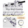 thumbnail image 5 of Purple Grey Botanical Blackout Curtains 96 Inch Length 2 Panels Set, Watercolor Spring Floral Summer Leaf Full Shading Curtains for Windows, Blackout Curtains for Bedroom Living Room 52"x96", 5 of 8