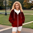 thumbnail image 7 of ManxiVoo Women's Oversized Pocket Zipper Hooded Jacket Long Sleeve Track Style Casual Top L Size Black, 7 of 7
