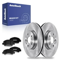 AutoShack 13.59" (345.1 mm) Front Vented Brake Rotors Premium Ceramic Brake Pads | Replacement for 2013-2019 Cadillac XTS | 6-PC Brake Kit