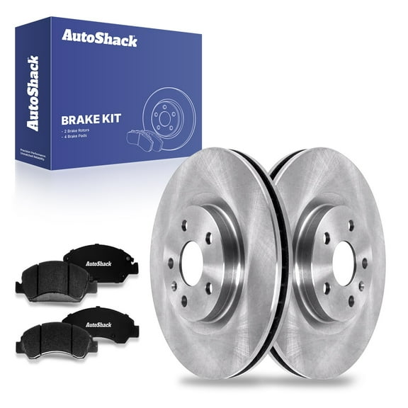 AutoShack 13.59" (345.1 mm) Front Vented Brake Rotors   Premium Ceramic Brake Pads | Replacement for 2013-2019 Cadillac XTS | 6-PC Brake Kit