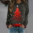thumbnail image 7 of Levmjia Women Promotion Fall Winter Long Sleeves Fashion Casual Shirts Christmas Printing Round Neck Sweatshirt Crewneck Pullover Tunic Tops, 7 of 7