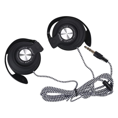 3.5mm Wired Headphones Heavy Bass Headset Over-ear Adjustable Ear Hook Earphones Music Earphone for Phone