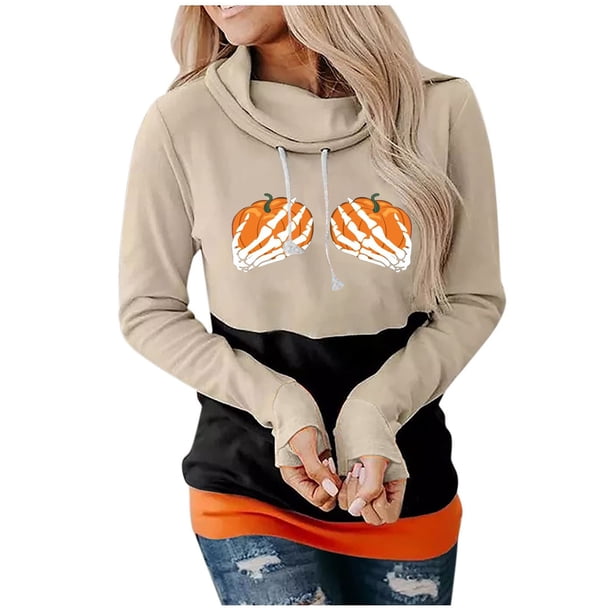 Sudadera Para Mujer, Sudaderas de Cuello Redondo, Blusa de Manga Larga Con Estampado de Festival Informal A La Moda, Jersey Con Cuello Apilado, Tops, Sudadera Odeerbi ODB130496