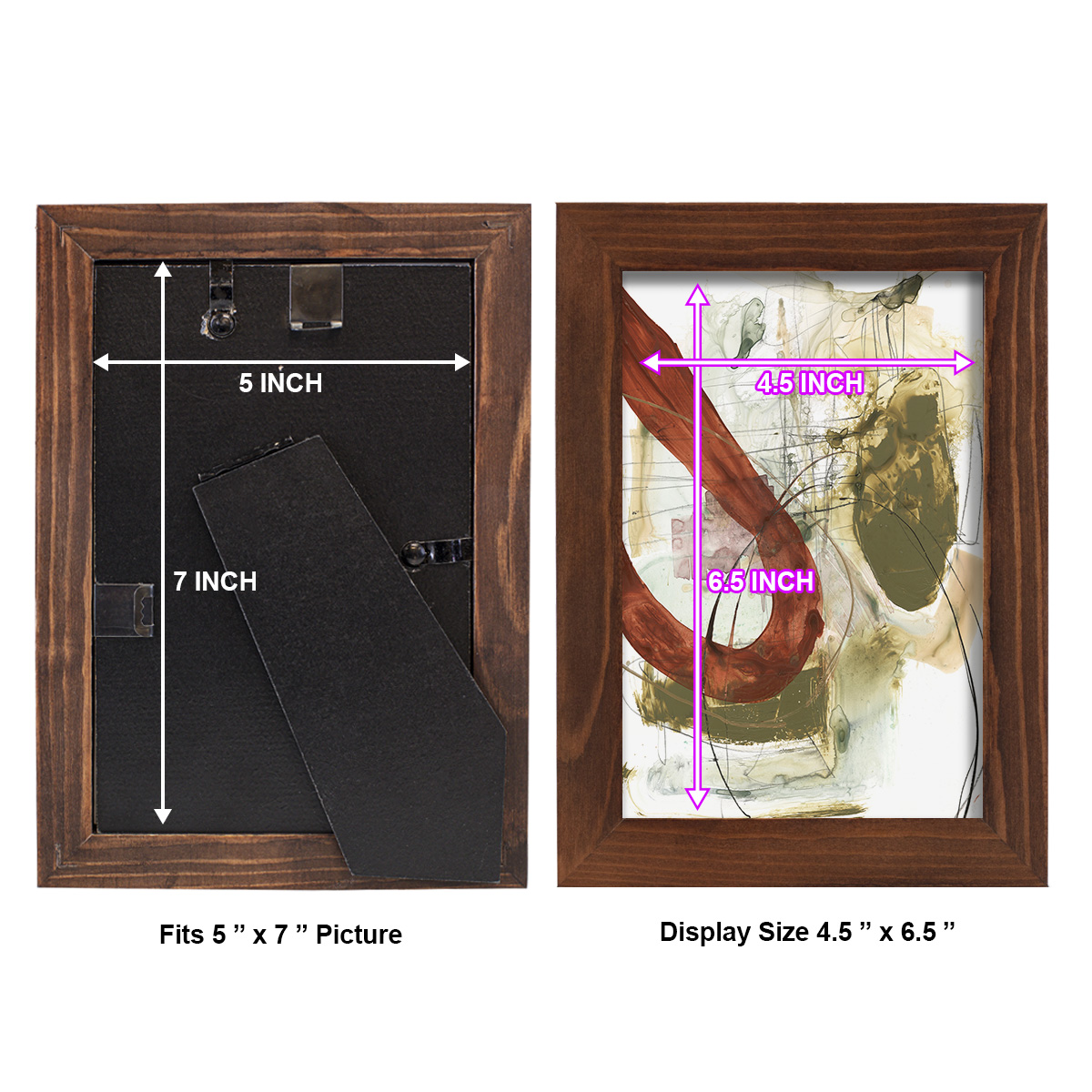 Rusted Loops I - Framed Print w/glass - Chestnut