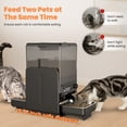 thumbnail image 5 of Automatic Cat Feeder for 2 Cats with 304 Stainless Steel Dual Bowls Timed Treat Dispenser Cat Dry Food Dispenser, 5 of 9