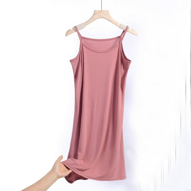 Camisón largo para mujer, blusa lisa, informal, a la moda, con cuello redondo, regular, sin mangas