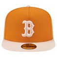 thumbnail image 2 of Men's New Era Orange/Light Beige Boston Red Sox Two-Tone Color Pack A-Frame 59FIFTY Fitted Hat, 2 of 5