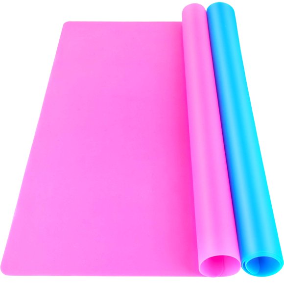 Alfombrilla de silicona LEOBRO para moldes de resina, 40 x 30 cm, 2 unidades