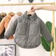 thumbnail image 2 of Gibobby Chamarra niñaNiños Niñas Abrigo Manga Larga Invierno Caliente Outwear Chaqueta Abrigo Color Sólido Moda(Gris, 18-24 Meses), 2 of 3