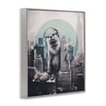 thumbnail image 3 of Stupell Industries DJ Otter over Cityscape Music Painting Gray Framed Art Print Wall Art, 16 x 20, 3 of 8