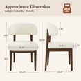 thumbnail image 2 of Hawsaiy Dining Chairs Set of 6, Upholstered Kitchen & Dining Room Chairs with Solid Wood Frame, Curved Back Side Chairs, Beige, 2 of 9
