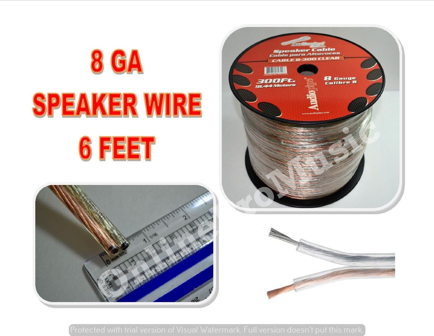 6 Ft 8 Ga Awg Sub Woofer Speaker Wire Stranded Copper Mix Zip Hook Up Cable Walmart Com Walmart Com 6 Ft 8 Ga Awg Sub Woofer Speaker Wire Stranded Copper Mix Zip Hook Up Cable Walmart Com Walmart Com
