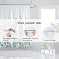 thumbnail image 6 of Sage Green Eucalyptus Shower Curtain, Watercolor Plant Leaf Shower Curtain Set, Botanical Shower Curtains for Bathroom, Waterproof Fabric with 12 Hooks, 72 x 72 Inches, 6 of 6