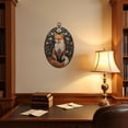 thumbnail image 4 of Dark Academia Canvas Wall Art Red Fox Ornate Floral Botanical Dark Oval Framed Canvas Prints Vintage Wall Hanging Decor for Home Decorations 8.6"x11.4", 4 of 7