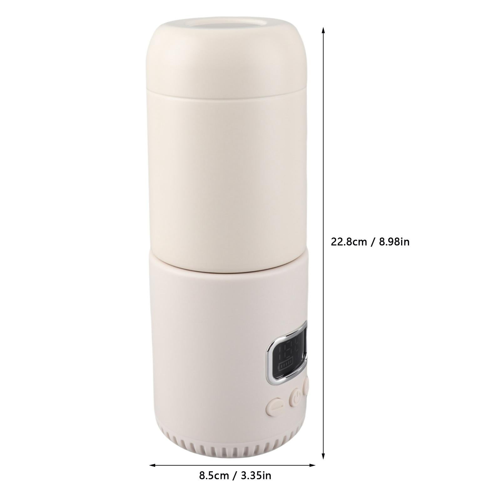 Yajisi Portable Electric Travel Kettle 400ml / 13.5 oz Cordless Heating Water Bottle with 10000mAh Battery Constant Temperature Control for Baby Milk Preparation and Outdoor Travel