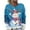 Sky Blue, variant on Women's Fashion Christmas Printed Long Sleeve Knitted Cardigan Button Down Jacket for Holiday Casual Wear and Festive Outfits,Red,S