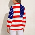 thumbnail image 2 of American Flag Long Sleeve Blouse Woman Streetwear Casual Shirts Summer Oversize Woman Streetwear Clothing Birthday Present, 2 of 7