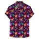 thumbnail image 1 of Camisas Para Hombre Manga Corta Camiseta con estampado digital 3D para hombre Camisa de manga corta Solapa superior (Hot Pink, XXL), 1 of 4