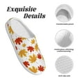 thumbnail image 5 of KLL Maple Leaf Pattern Adult Unisex Cozy Slippers,Fuzzy Slip-on Slippers TPR Sole Slippers Comfort Plush Home Footwear for Indoor & Outdoor-39/40, 5 of 7