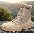 thumbnail image 3 of Unisex Tactical Combat Boots for Training, Outdoor Camping, Hiking - Durable, Wear - Resistant Rubber Sole, Available in Sand and Black Colors, 3 of 18