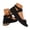 Black, variant on Women's Dress Flats Pointed Toe Low Chunky Heel Mary Jane Elastic Crisscross Strap Slip On Ballet Shoes for Work Walking Brown 7.5