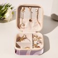 thumbnail image 6 of Flamingo Travel Portable Square Jewelry Stand with Box, Display, and Bracelet Holder - Ideal for Rings, Earrings, Necklaces, and More - Suitable for Girls and Women, 6 of 6