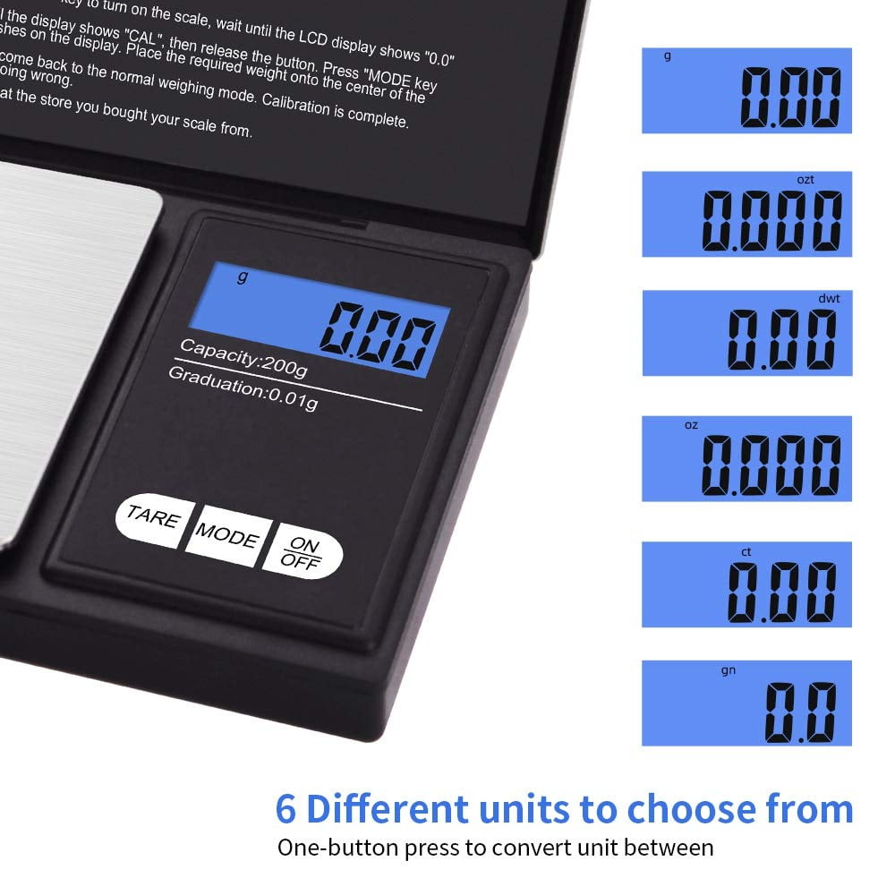 Flip-open Lid Pocket Digital Gram Scale With Batteries