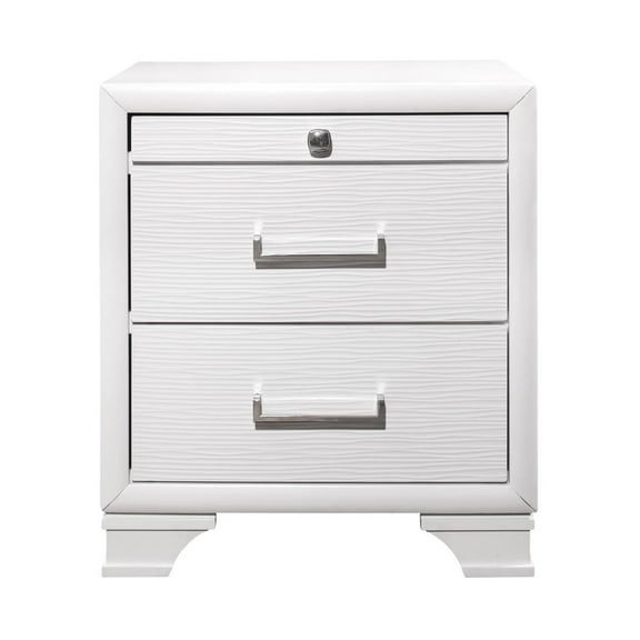 Global Furniture USA Jordyn White Nightstand, 1 Count