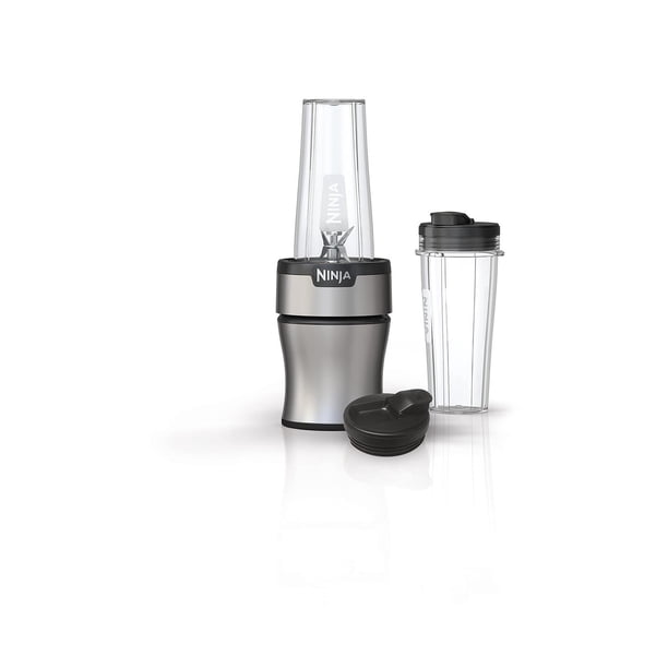 Ninja BN300C, licuadora personal Nutri-con tecnología de trituración de hielo, negro/plata, 700 W