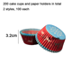 thumbnail image 2 of Forros para cupcakes, vasos de papel resistente a la grasa para hornear, 200 unidades, 2 of 5