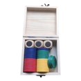 thumbnail image 1 of Left Right Center Dice Game Set - Complete Wooden Dice & Chip Game for Family Parties, Travel & Game Nights, Portable Box, 1 of 6