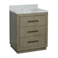 thumbnail image 7 of Avery 30" Bathroom Vanity with Gray Oak Cabinet and Carrara Marble Top, 7 of 7