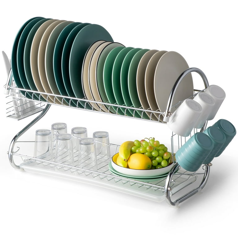 Joybos® Stainless Steel 2-Tier Dish Drying Rack for Kitchen Counter
