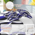 thumbnail image 2 of 3 Piece Blue Stripe Duvet Cover Set California King,Microfiber Comforter/Quilt Cover with Corner Ties and 2 Pillowcases,Ombre Grey Moire Geometric Modern Abstract Soft Bedding with Zipper Closure, 2 of 8