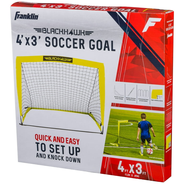 Franklin Sports Blackhawk Soccer Goal - Pop up - Indoor + Outdoor