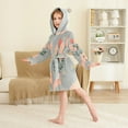 thumbnail image 4 of FORMRS Niños Bathrobe Unisex Hooded Robe Soft Plush Pajamas Sleepwear, Size 2-3T, Stars Flower, 4 of 7