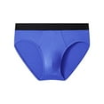 thumbnail image 2 of HVOBTTY Mens Fashion Comfty Briefs, Everyday Comfortable Briefs for Men, Men's Casual Solid Color Comfortable Breathable Mid Waist High Elasticity Briefs Blue, L, 2 of 3