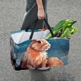 thumbnail image 7 of Rabbit Large Capacity Reusable Foldable Oxford Cloth Laundry Bag Easter Basket Cube Organizer Picnic Baskets, 7 of 7