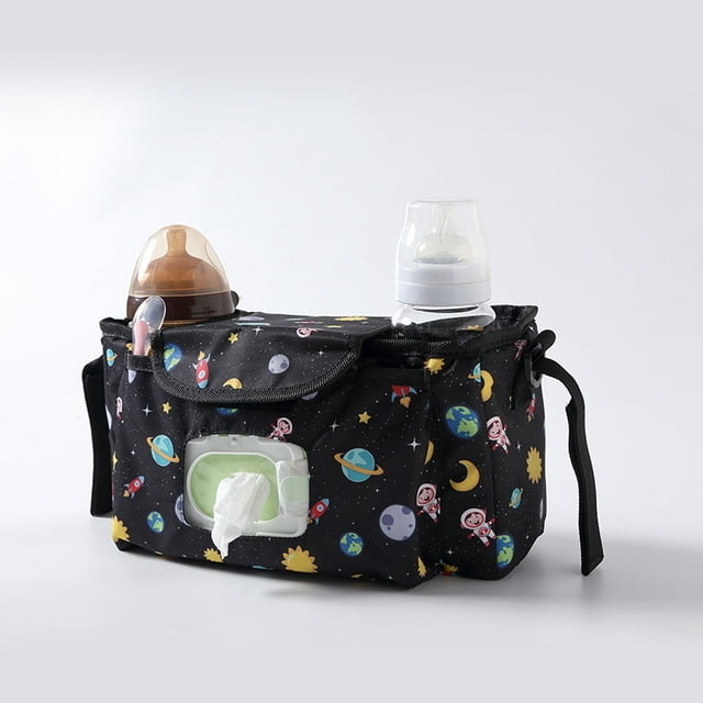Sac Suspendu pour Poussette, Sac Suspendu Multifonction pour Poussette, Sac de Rangement pour Nouveau-Né, Panier de Rangement Pratique pour Poussette avec Support