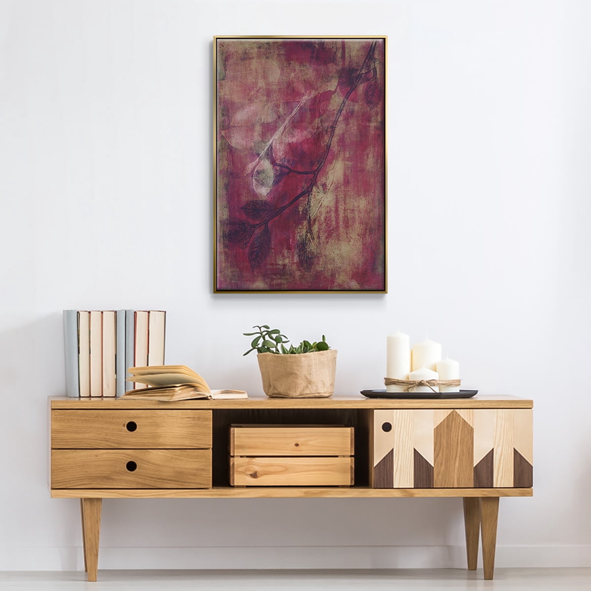Branching Out XVII Framed Premium Gallery Wrapped Canvas - Ready to Hang - 27 x 41 - Gold Floating Frame