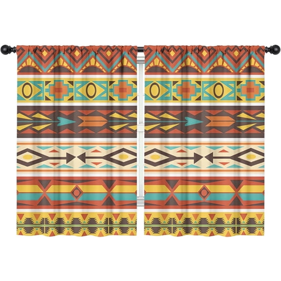 Blackout Kids Curtains,Boho Bohemia Geometric Line Art Childrens Insulated Curtains Set Of 2,Bedroom Essentials,Toddler Room Decor 42"x63"(106x160cm)
