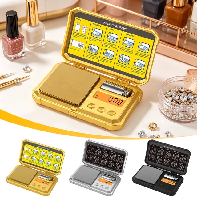 MTBLYS Mini Pocket Jewelry Scales 0.01G Precision Electronic Scale 200G Capacity Portable Gram Scale Tool Box Baking Herb Weighing
