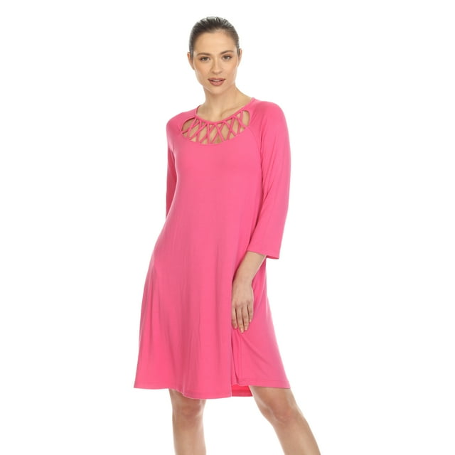 White Mark Robe Évasée à Encolure Croisée pour Femmes
