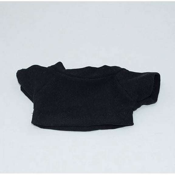 HEMOTON Black Basic Tee Shirt for Stuffed Bear Dolls Made of Cloth Comfortable and Versatile 4 Pieces