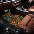 thumbnail image 4 of XMXT Waterproof Floor Mats for Cars, Tropical Botanical Animal Print Non-Slip Universal Fit Auto Carpet Car Decor Mat for Women Men, Set of 4, 4 of 6