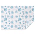 thumbnail image 1 of Nappe de Noël Résistante aux Plis Lavable, Couvre-Table, Nappe Flocon de Neige d'Hiver pour Arrière-Plan de Noël Intérieur Extérieur, Rectangulaire, 60x84 Pouces, 1 of 5