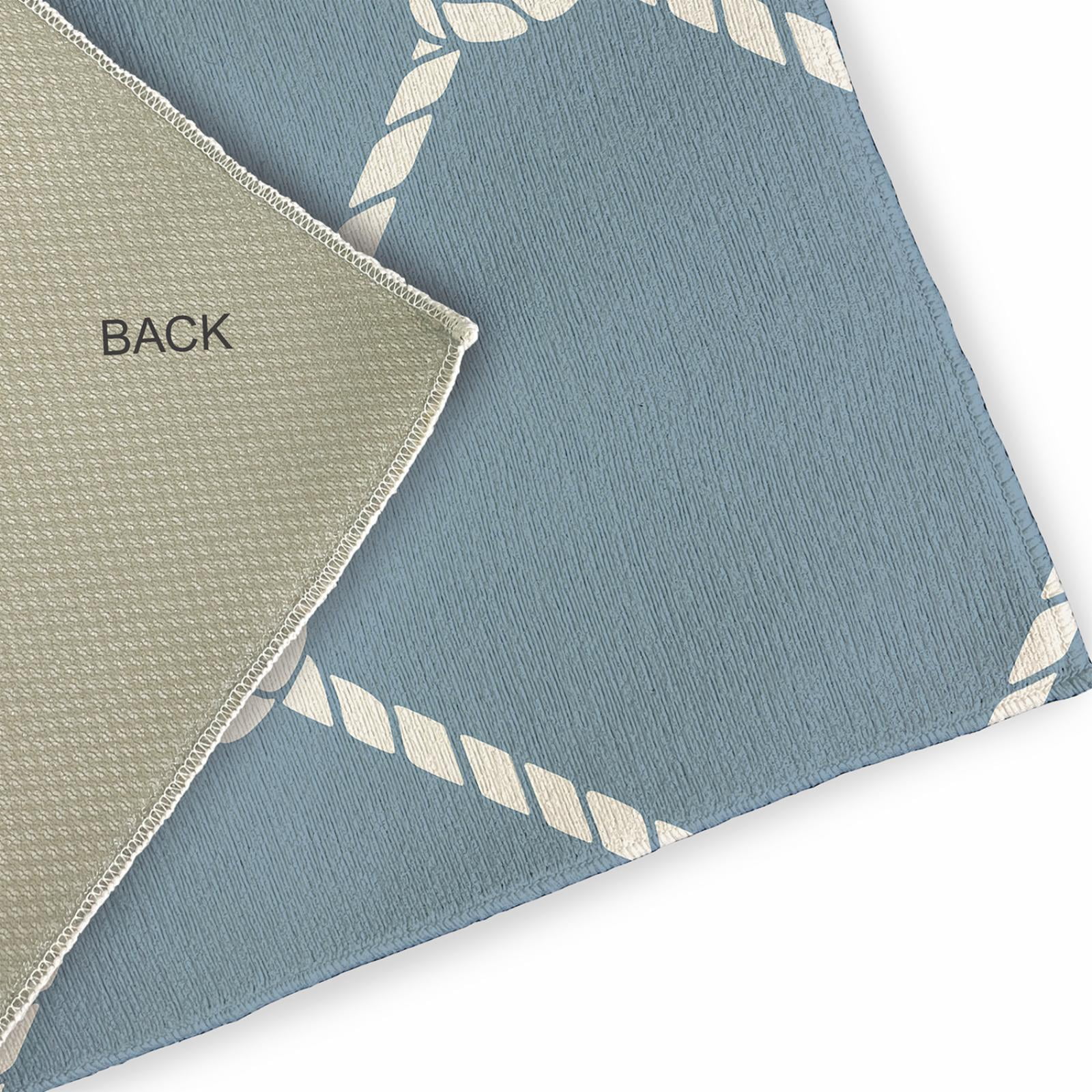 E by Design Ahoy! Nautical Indoor/Outdoor Rug - Dusty Smoke - 2 x 3 ft.