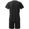 Men 2 Piece Outfits Summer Casual Crew Neck Muscle Short Sleeve Shirt