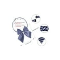 thumbnail image 3 of INSPIRE CHIC Women's Pre-tied Bowknot Adjustable Neck Strap Cute Bowtie 2 Pcs Black&Blue Stripes, 3 of 6